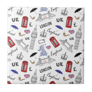 London City Doodles Pattern Tegeltje