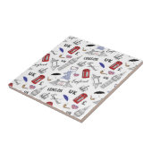 London City Doodles Pattern Tegeltje (Zijkant)