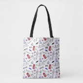 London City Doodles Pattern Tote Bag (Voorkant)