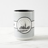 London City Elegant linen Ringer 15oz Mok (Midden)