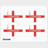 london city engelland britse vlag naam rechthoekige sticker (Vel)