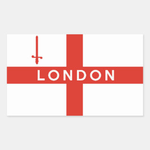 london city engelland britse vlag naam rechthoekige sticker