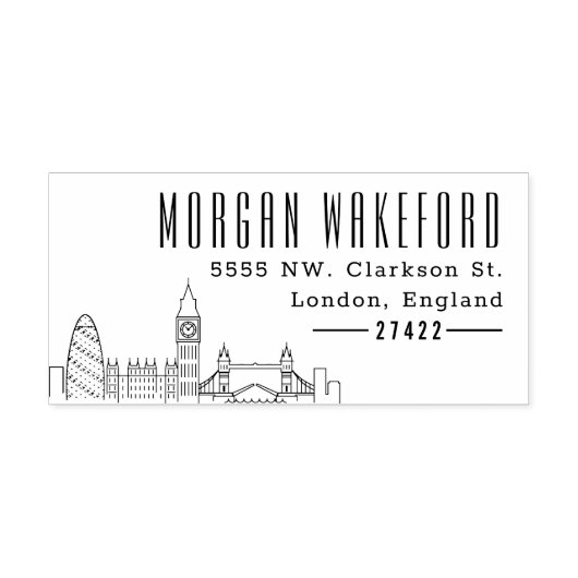 London City | Gepersonaliseerd zelfinkend stempel (Design)