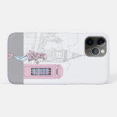 London City Girl met roze telefoonbox Case-Mate iPhone Case (Achterkant (horizontaal))
