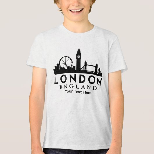 London City Landmark Travel Design Tri-Blend Shirt (Voorkant)