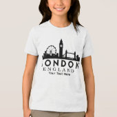 London City Landmark Travel Design Tri-Blend Shirt (Voorkant)