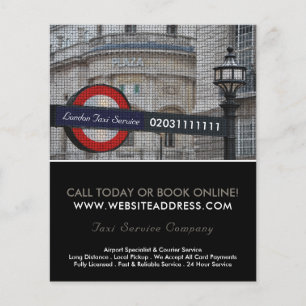 London City Mosaic Effect Taxi Sign & Price List Flyer