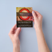 London City Mozaïek Effect Taxi Bord & Prijslijst Flyer (Hand)