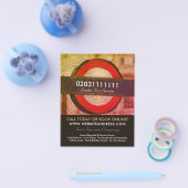 London City Mozaïek Effect Taxi Bord & Prijslijst Flyer (Enkel)