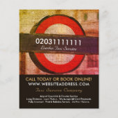 London City Mozaïek Effect Taxi Bord & Prijslijst Flyer (Voorkant)