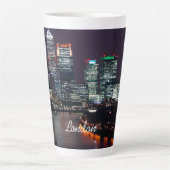 London City Night Skyline UK British Travel Latte Mok (Voorkant)
