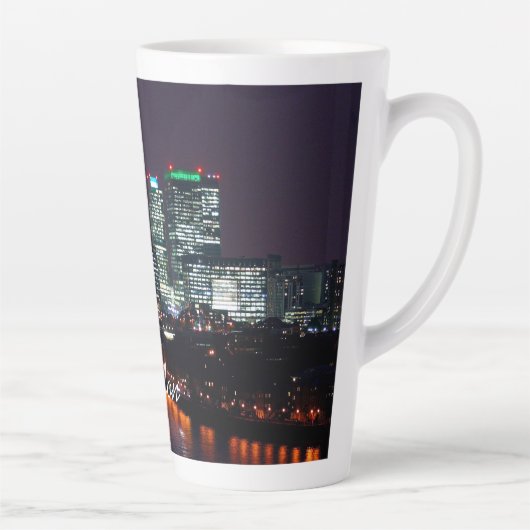 London City Night Skyline UK British Travel Latte Mok (Rechts)