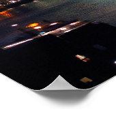 London City Night Skyline UK British Travel Poster (Hoek)