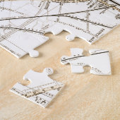  London City Plan Old Antiek Drawing Legpuzzel (Zijkant)