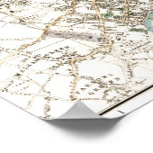 London City Plan Old Antiek Poster (Hoek)