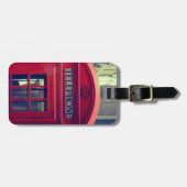  London City Red Public Telefoon Booth Bagagelabel (Voorkant horizontaal)