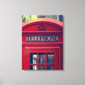London City Red Public Telefoon Booth Canvas Afdruk (Voorkant)