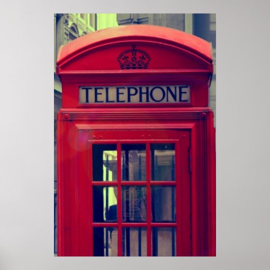  London City Red Public Telefoon Booth Poster (Voorkant)