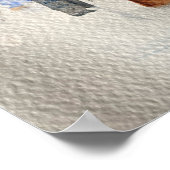 London City Skyline Abstract schilderen Poster (Hoek)