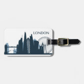 London City Skyline Bagagelabel (Voorkant horizontaal)