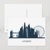 London City Skyline Briefkaart (Voorkant / Achterkant)