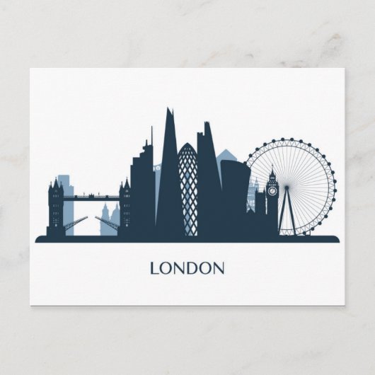 London City Skyline Briefkaart (Voorkant)