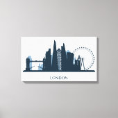 London City Skyline Canvas Afdruk (Voorkant)