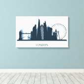 London City Skyline Canvas Afdruk (Insitu (Houten vloer))