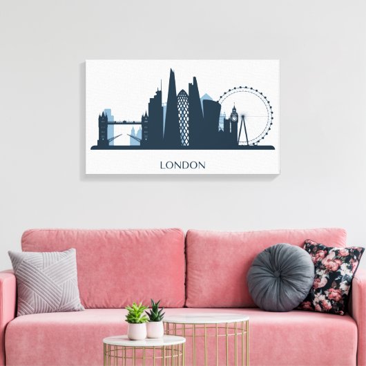 London City Skyline Canvas Afdruk (Insitu (Woonkamer))