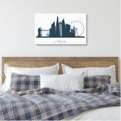 London City Skyline Canvas Afdruk (Insitu (Slaapkamer))