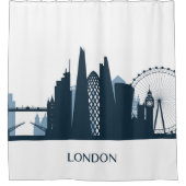 London City Skyline Douchegordijn (Voorkant)