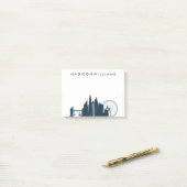 London City Skyline Post-it® Notes (Op bureau)
