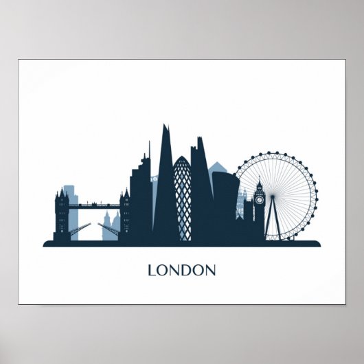 London City Skyline Poster (Voorkant)