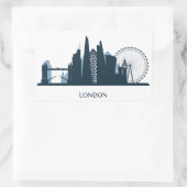 London City Skyline Rechthoekige Sticker (Tas)
