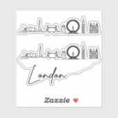 London City Skyline Sticker (Vel)