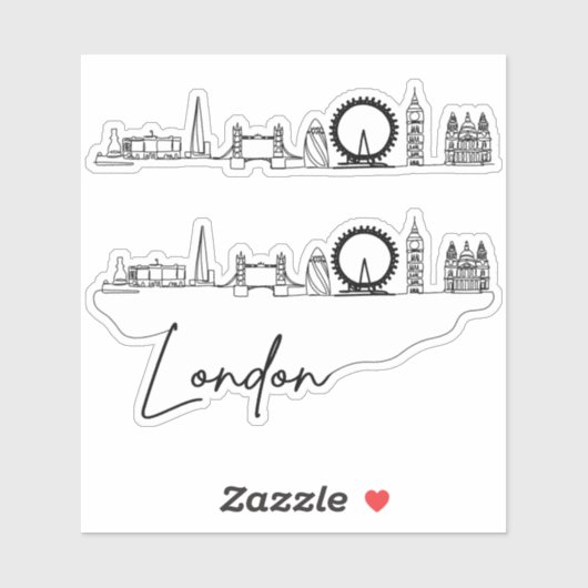 London City Skyline Sticker (Vel)