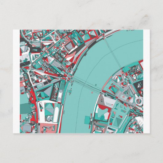 London City Structure Map Briefkaart (Voorkant)