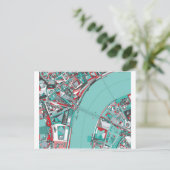 London City Structure Map Briefkaart (Staand voorkant)