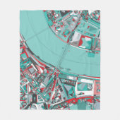London City Structure Map Fleece Deken (Voorkant)
