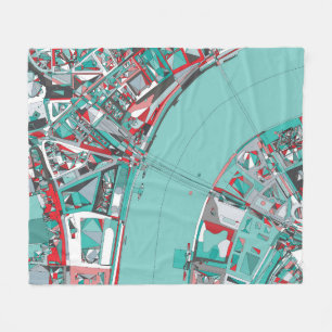 London City Structure Map Fleece Deken