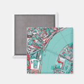 London City Structure Map Magneet (Voorkant / Achterkant)