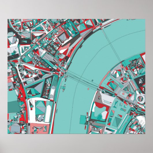 London City Structure Map Poster (Voorkant)