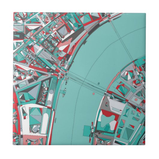 London City Structure Map Tegeltje (Voorkant)