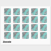 London City Structure Map Vierkante Sticker (Vel)