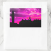 London City Sunset Rechthoekige Sticker (Tas)