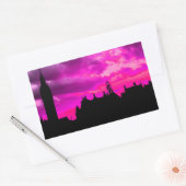 London City Sunset Rechthoekige Sticker (Envelop)
