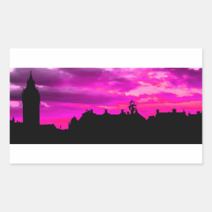 London City Sunset Rechthoekige Sticker