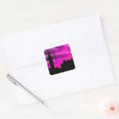 London City Sunset Vierkante Sticker (Envelop)