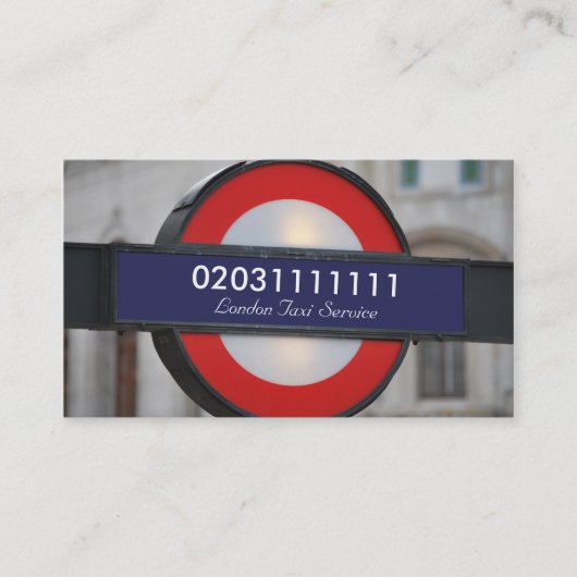 London City Taxi Service Visitekaartje (Voorkant)