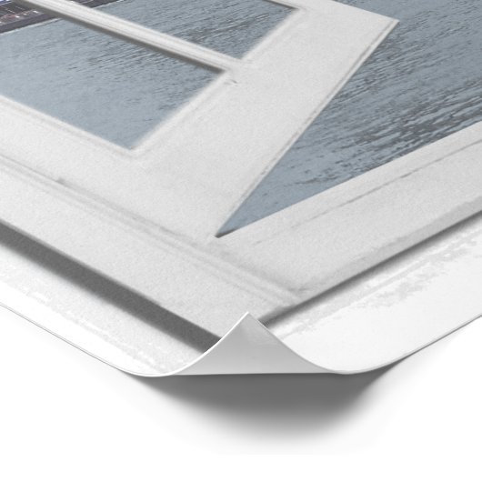 London City Uitzicht Fake Window Poster (Hoek)